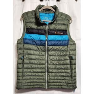 Cotopaxi Fuego Down Vest Mens Medium Blue Yellow Insulated Puffer | Gorpcore